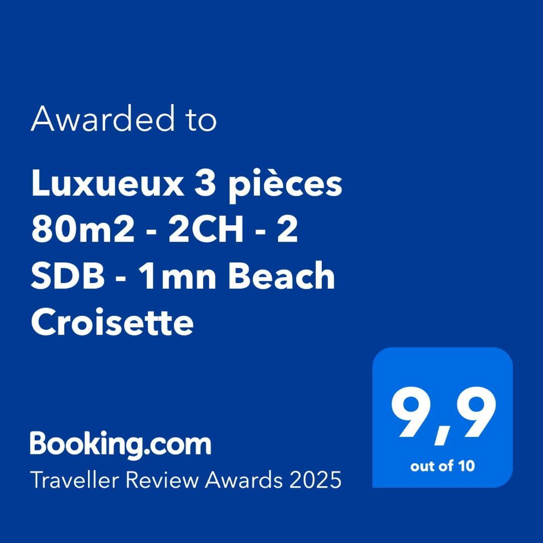 Luxueux 3 Pieces 80M2 - 2Ch - 2 Sdb - 1Mn Beach Croisette Κάννες Εξωτερικό φωτογραφία